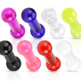 Barra da piercing spessa in acrilico