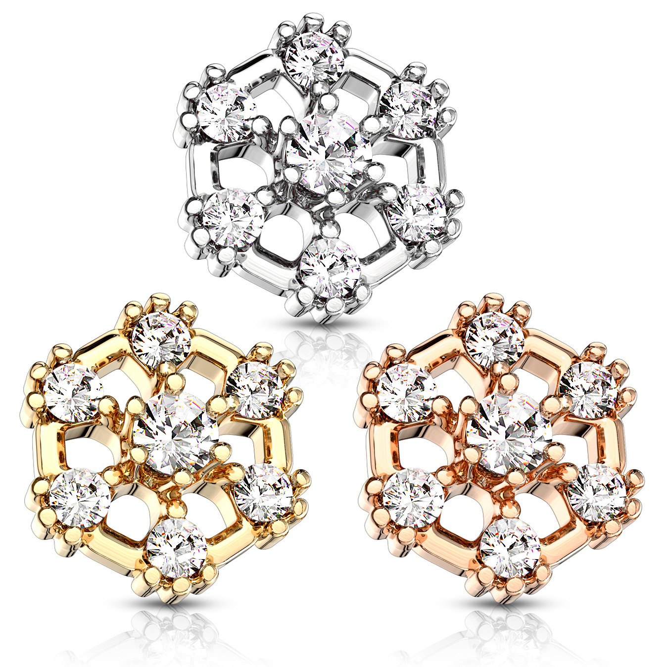 Dermal esagonale con pietre