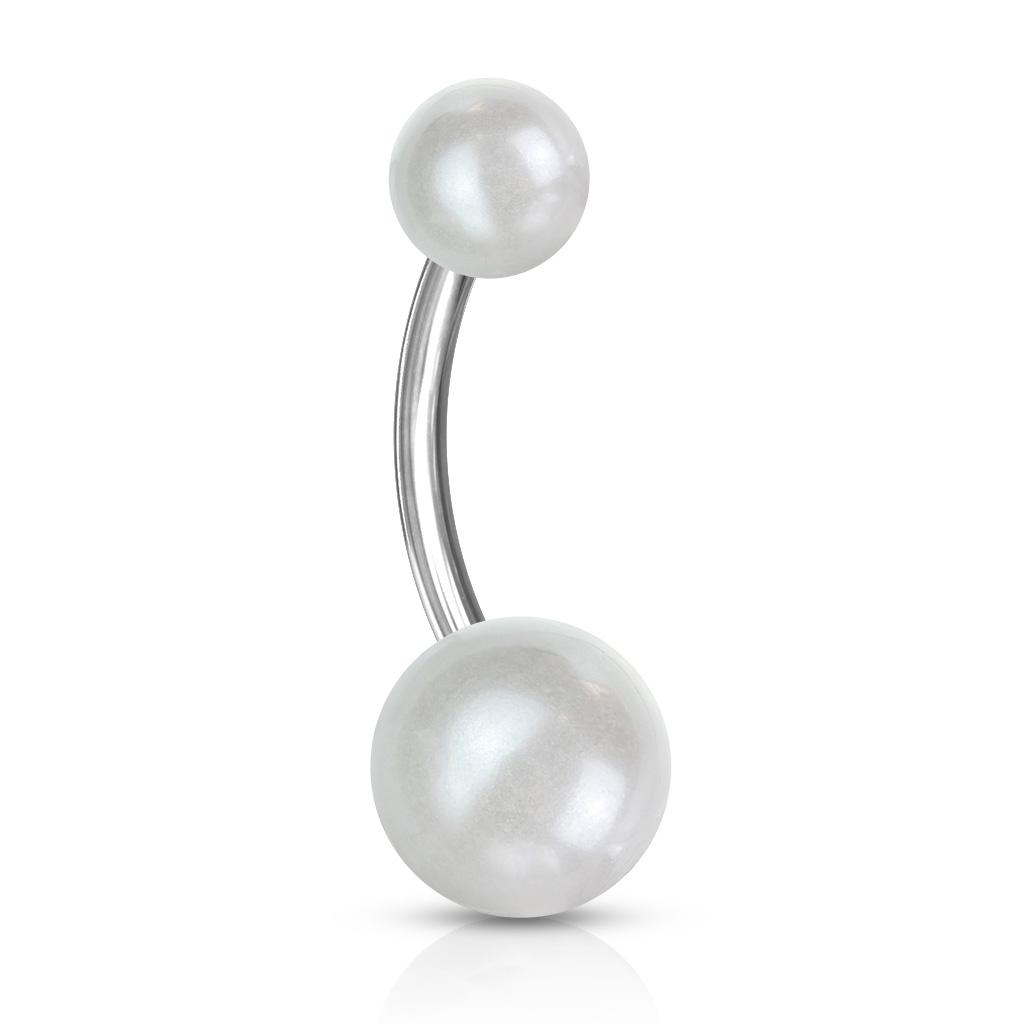Piercing all'ombelico con sfere a perla