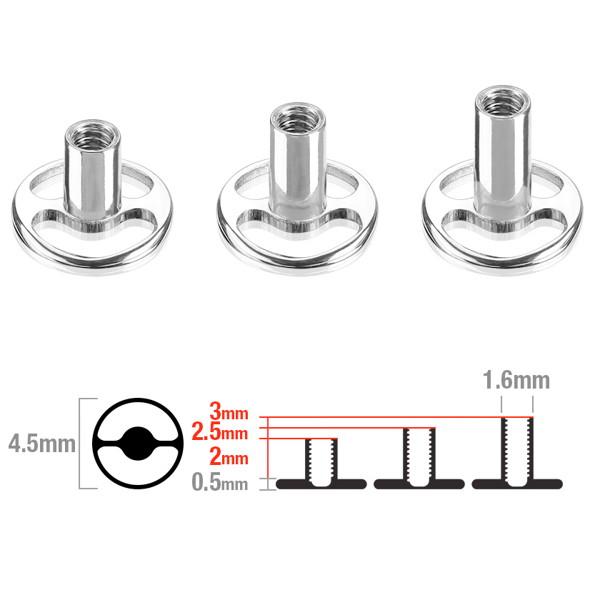Base rotonda in titanio per dermal anchor
