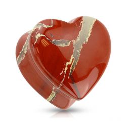 Plug a forma di cuore in agata rossa